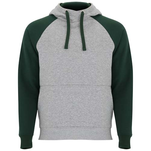 Sweat à capuche personnalisable - Badet Gris et Vert bouteille